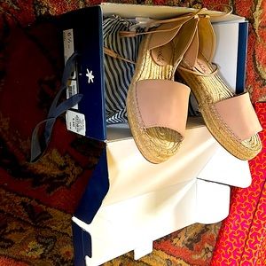 Splendid blush nubuck espadrille sandals